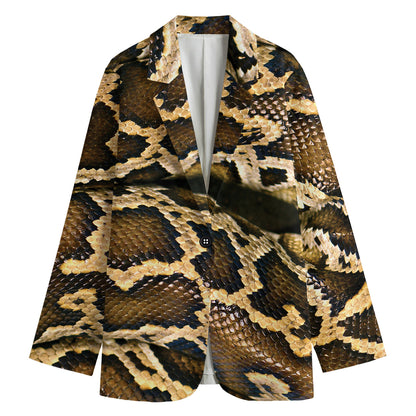 Burmese Python Snake Print Women's Blazer