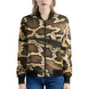 Burmese Python Snake Print Women's Bomber Jacket