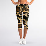 Burmese Python Snake Print Women's Capri Leggings