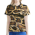 Burmese Python Snake Print Women's Polo Shirt