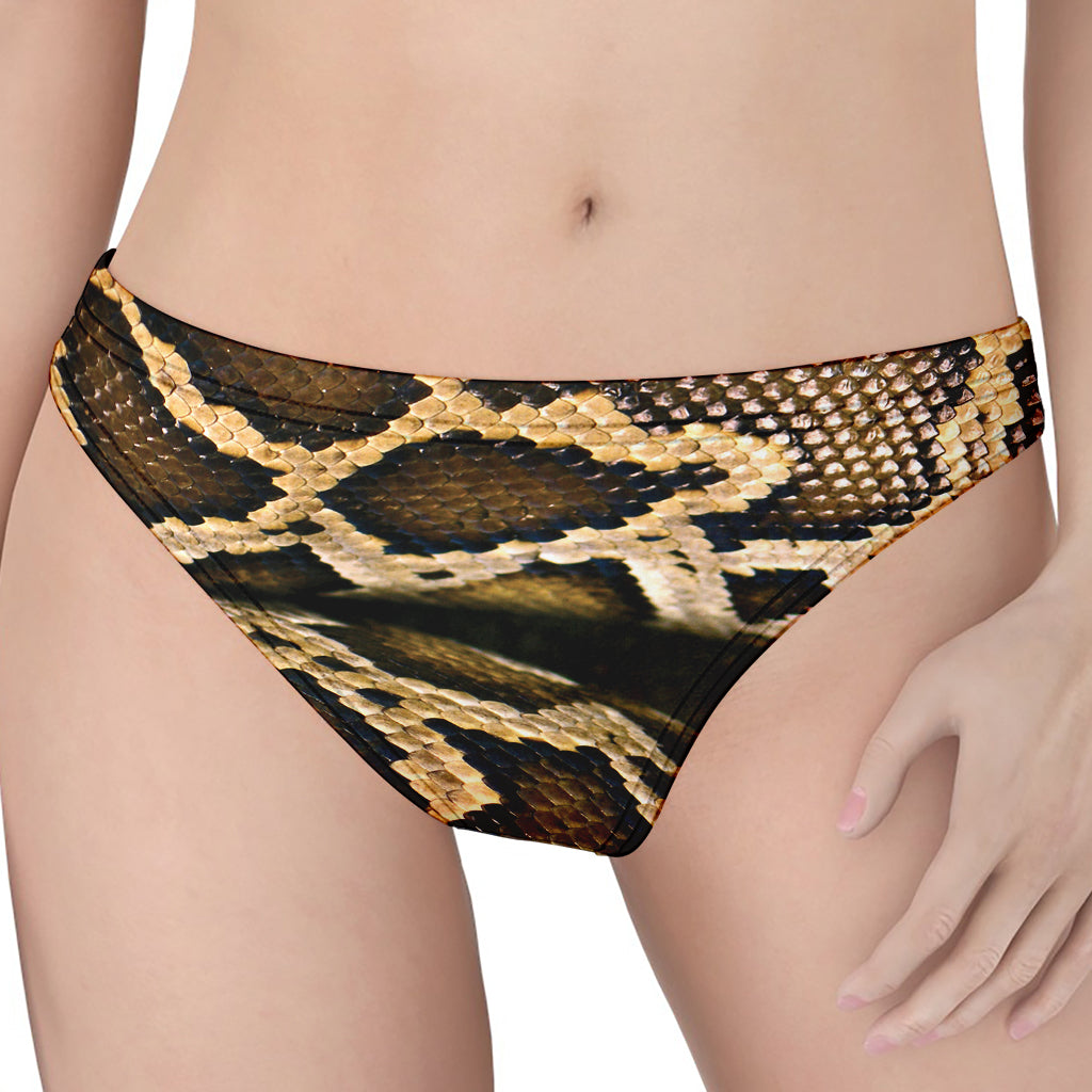 Burmese Python Snake Print Women's Thong