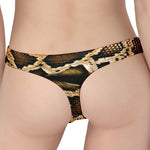 Burmese Python Snake Print Women's Thong