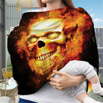 Burning Evil Skull Print Baby Seat Cover