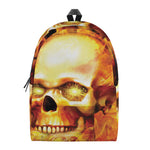 Burning Evil Skull Print Backpack