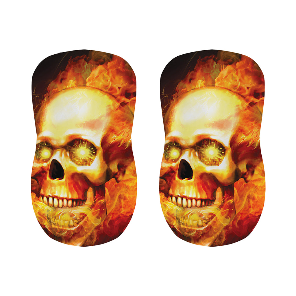 Burning Evil Skull Print Bar Stool Covers