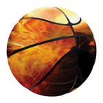 Burning Evil Skull Print Basketball