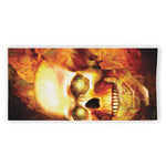 Burning Evil Skull Print Beach Towel