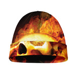 Burning Evil Skull Print Beanie