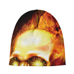 Burning Evil Skull Print Beanie