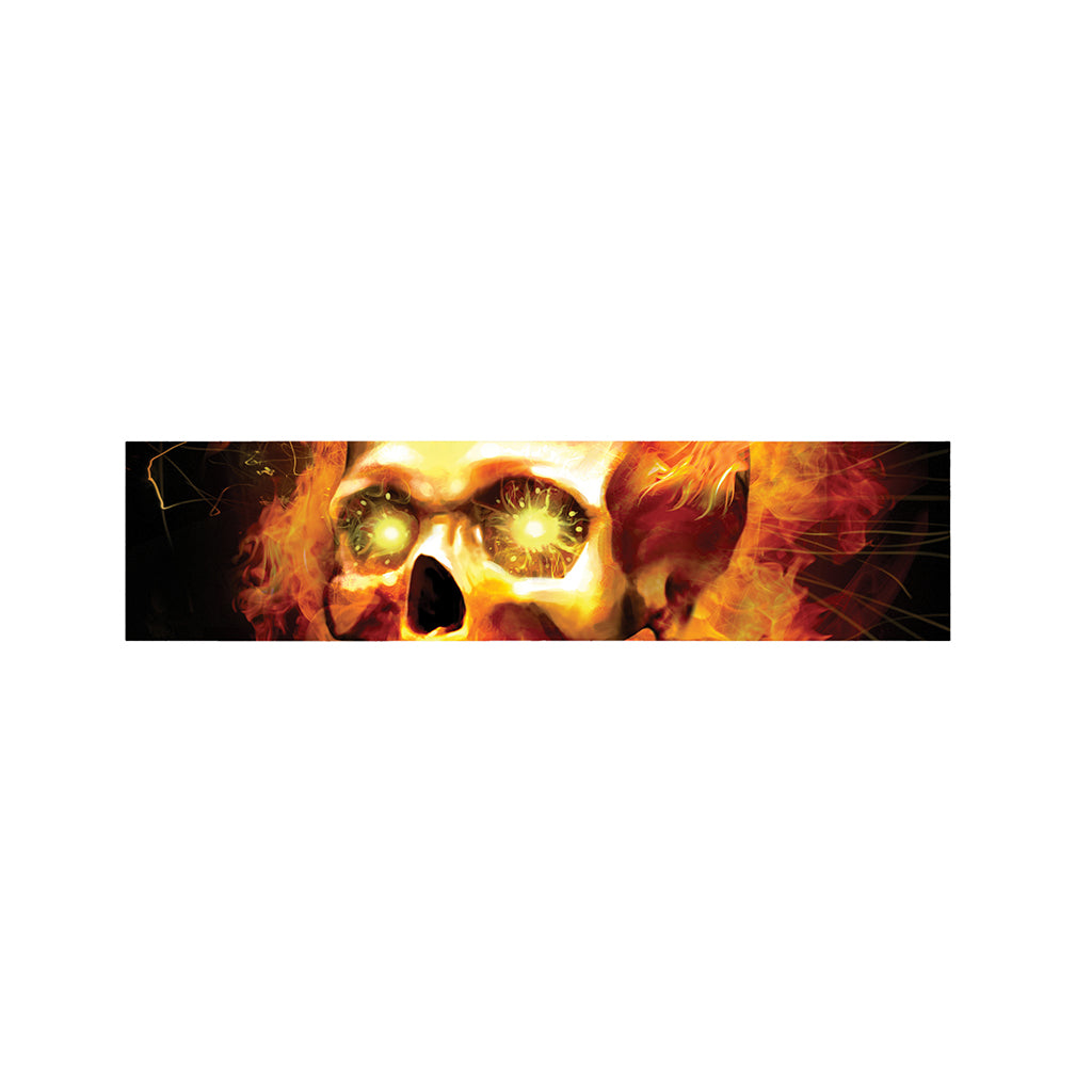 Burning Evil Skull Print Bed Runner