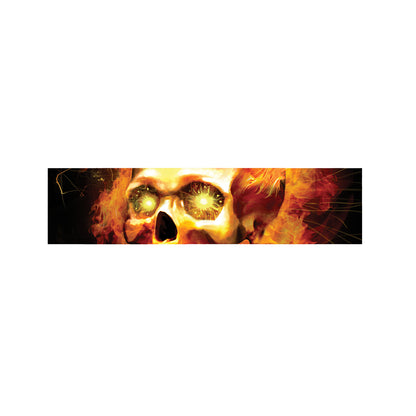 Burning Evil Skull Print Bed Runner
