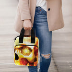 Burning Evil Skull Print Bible Tote Bag