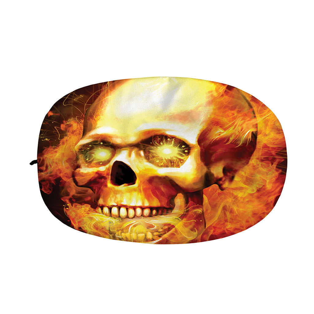 Burning Evil Skull Print Car Side Mirror Covers