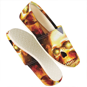 Burning Evil Skull Print Casual Shoes