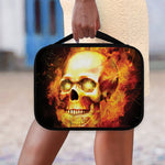 Burning Evil Skull Print Classic Bible Case