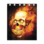 Burning Evil Skull Print Curtain