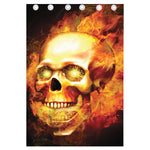 Burning Evil Skull Print Curtain