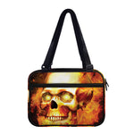 Burning Evil Skull Print Double Strap Bible Bag