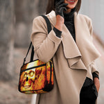 Burning Evil Skull Print Double Strap Bible Bag