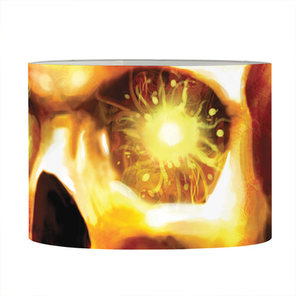 Burning Evil Skull Print Drum Lamp Shade