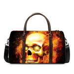 Burning Evil Skull Print Duffle Bag