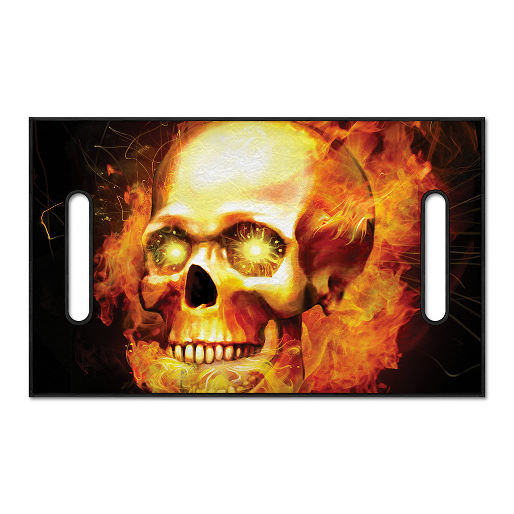 Burning Evil Skull Print Golf Cart Seat Cover