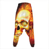 Burning Evil Skull Print Hammer Pants