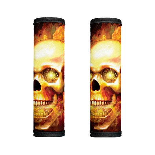 Burning Evil Skull Print Handle Covers