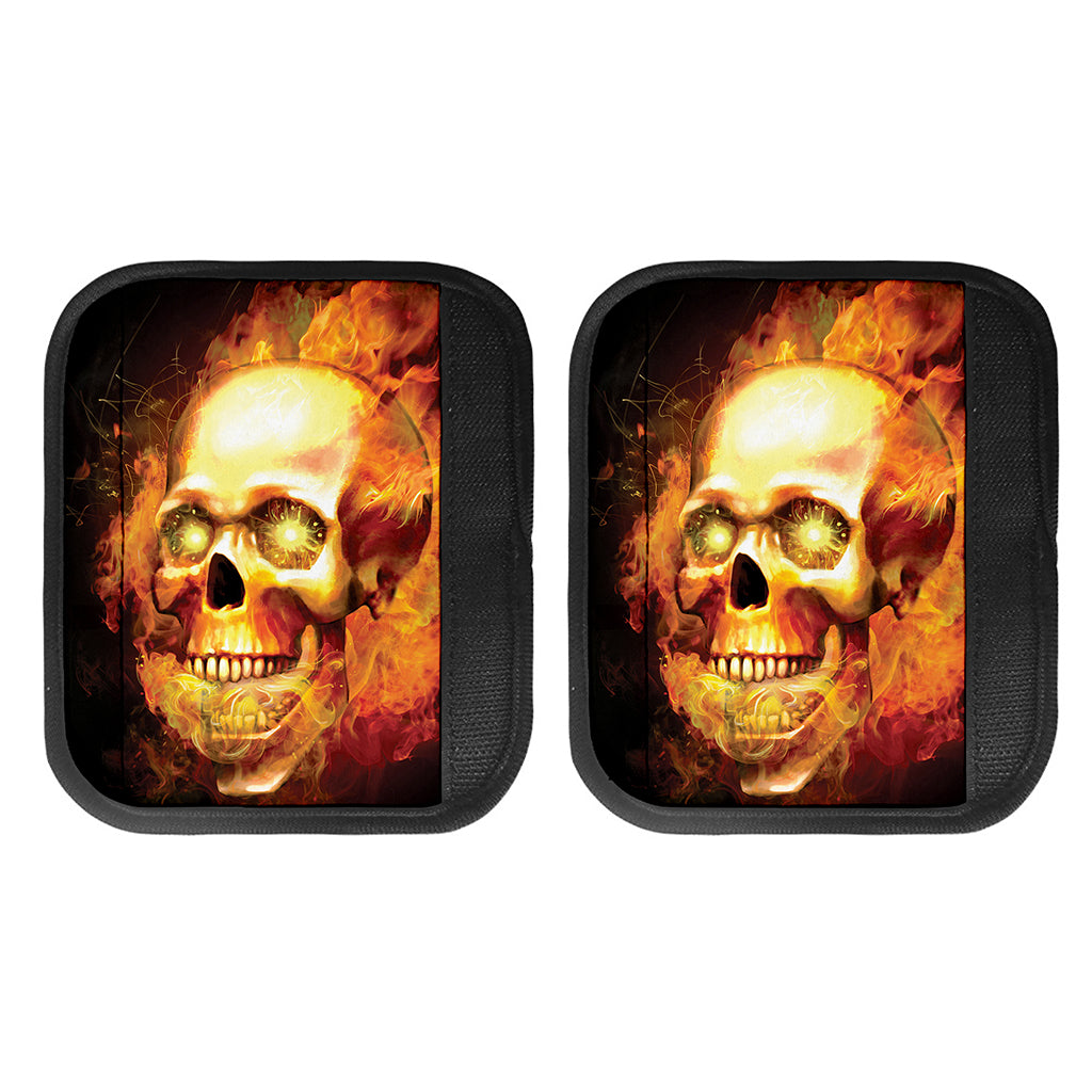 Burning Evil Skull Print Handle Covers