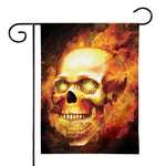 Burning Evil Skull Print House Flag