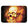 Burning Evil Skull Print Indoor Door Mat