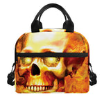 Burning Evil Skull Print Insulated Lunch Bag