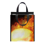 Burning Evil Skull Print Insulated Lunch Tote