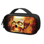 Burning Evil Skull Print Insulin Cooler Travel Case
