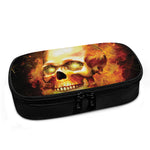 Burning Evil Skull Print Insulin Cooler Travel Case