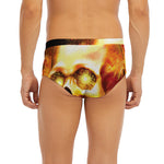 Burning Evil Skull Print Men's Briefs