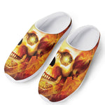 Burning Evil Skull Print Mesh Casual Shoes