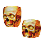 Burning Evil Skull Print Office Chair Cover