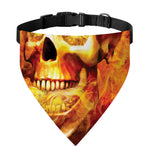 Burning Evil Skull Print Over The Collar Dog Bandana