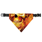 Burning Evil Skull Print Over The Collar Dog Bandana