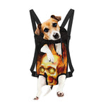Burning Evil Skull Print Pet Carrier Backpack