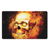 Burning Evil Skull Print Polyester Doormat