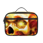 Burning Evil Skull Print Portable Lunch Bag
