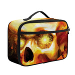 Burning Evil Skull Print Portable Lunch Bag