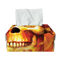 Burning Evil Skull Print Rectangle Tissue Box Cover