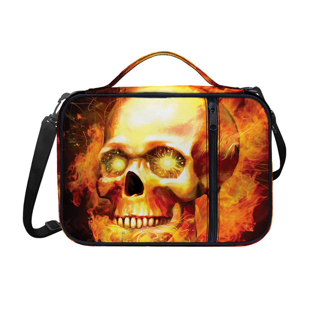 Burning Evil Skull Print Shoulder Strap Bible Bag