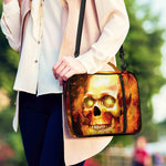 Burning Evil Skull Print Shoulder Strap Bible Bag