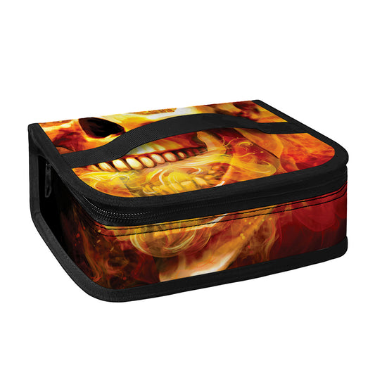 Burning Evil Skull Print Small Lunch Bag