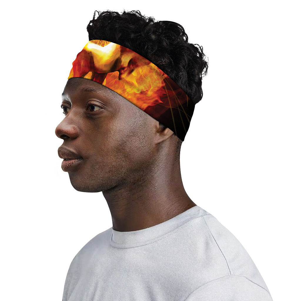 Burning Evil Skull Print Sports Headband