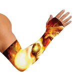 Burning Evil Skull Print Sun Protection Arm Sleeves